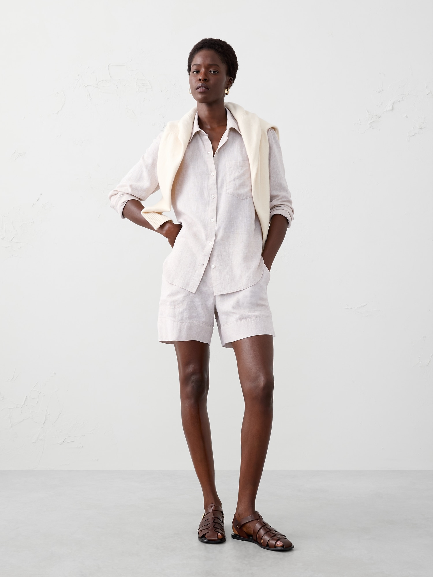 Perfect Linen-Blend Shirt - Flax