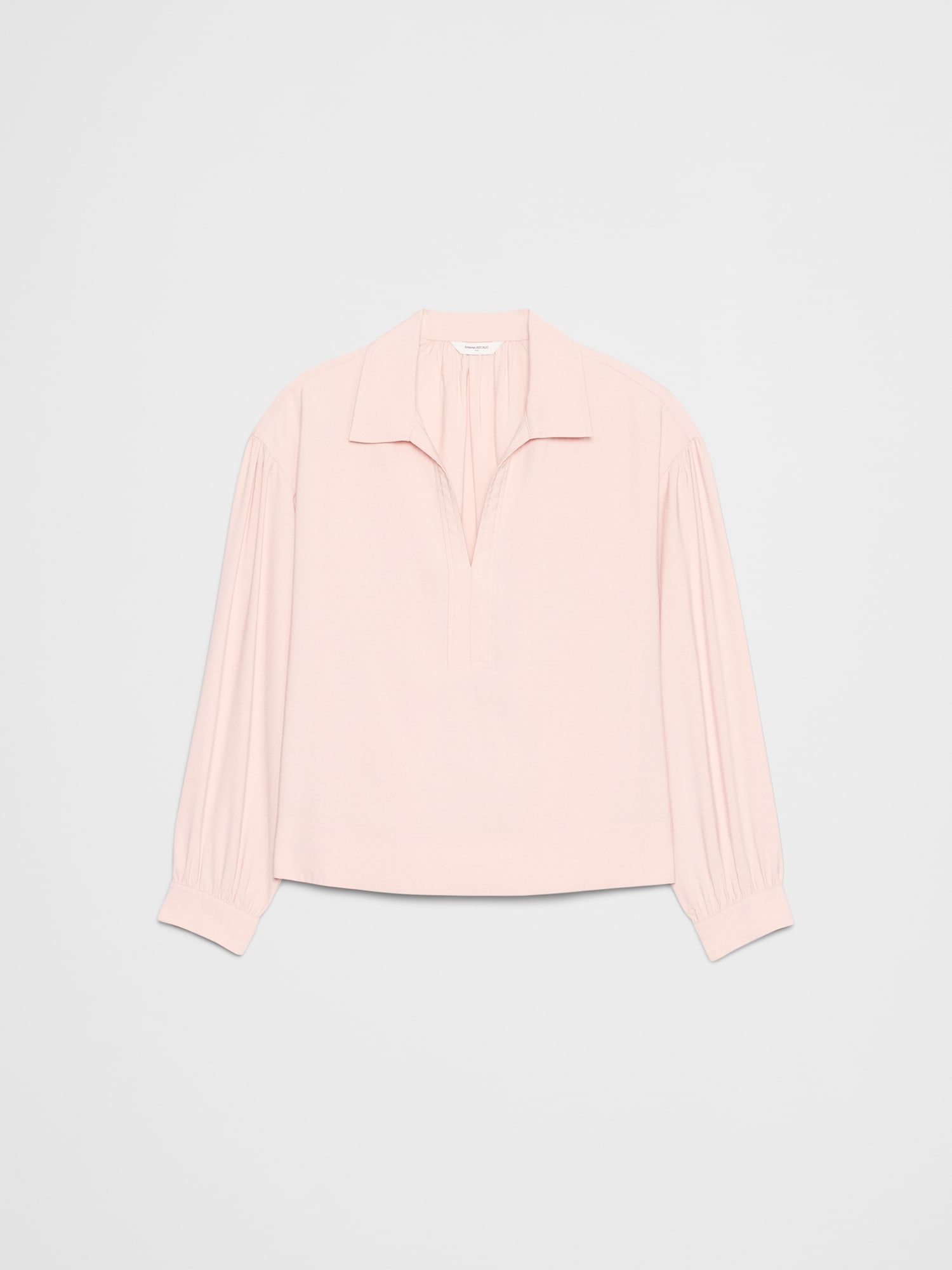 Image number 4 showing, Johnny-Collar Twill Popover Top
