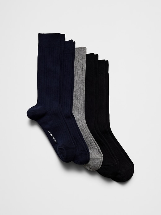 Ribbed Dress Socks (3 pack)