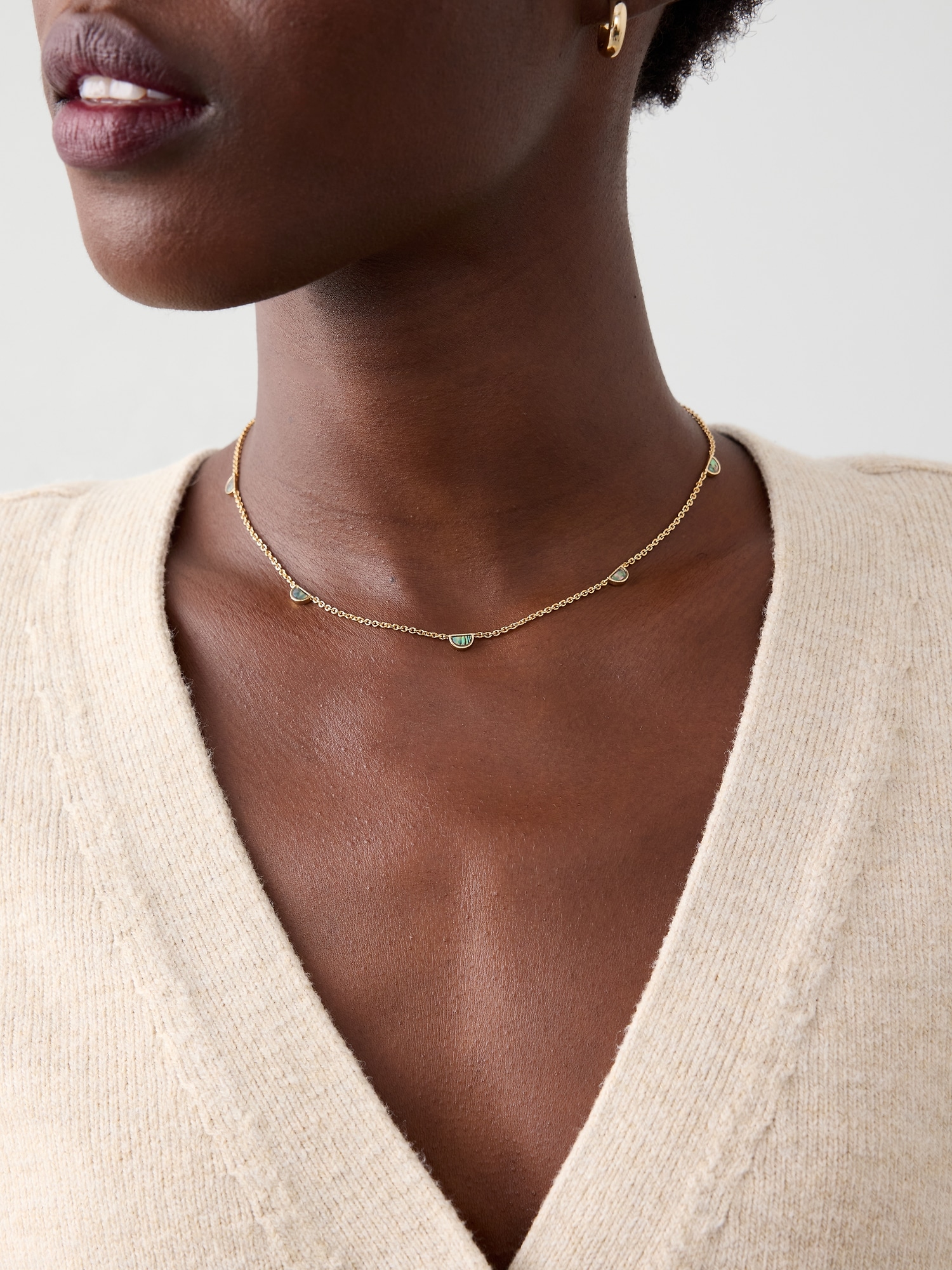 Image number 2 showing, Delicate Crescent Necklace