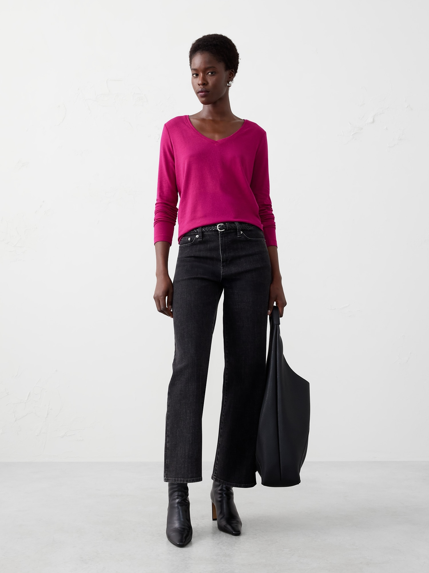 Timeless Long-Sleeve V-Neck T-Shirt - Camu Berry