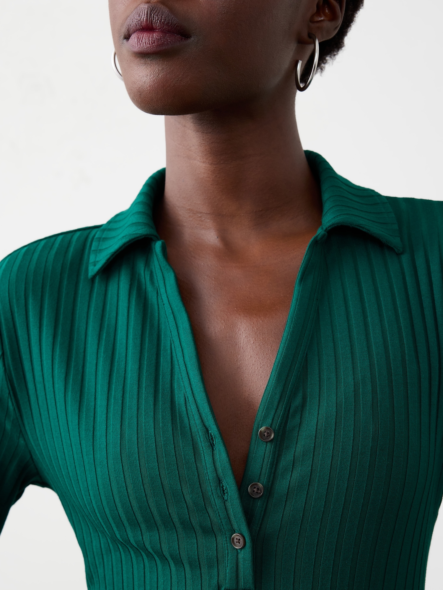 Image number 3 showing, Wide-Ribbed Knit Midi Dress
