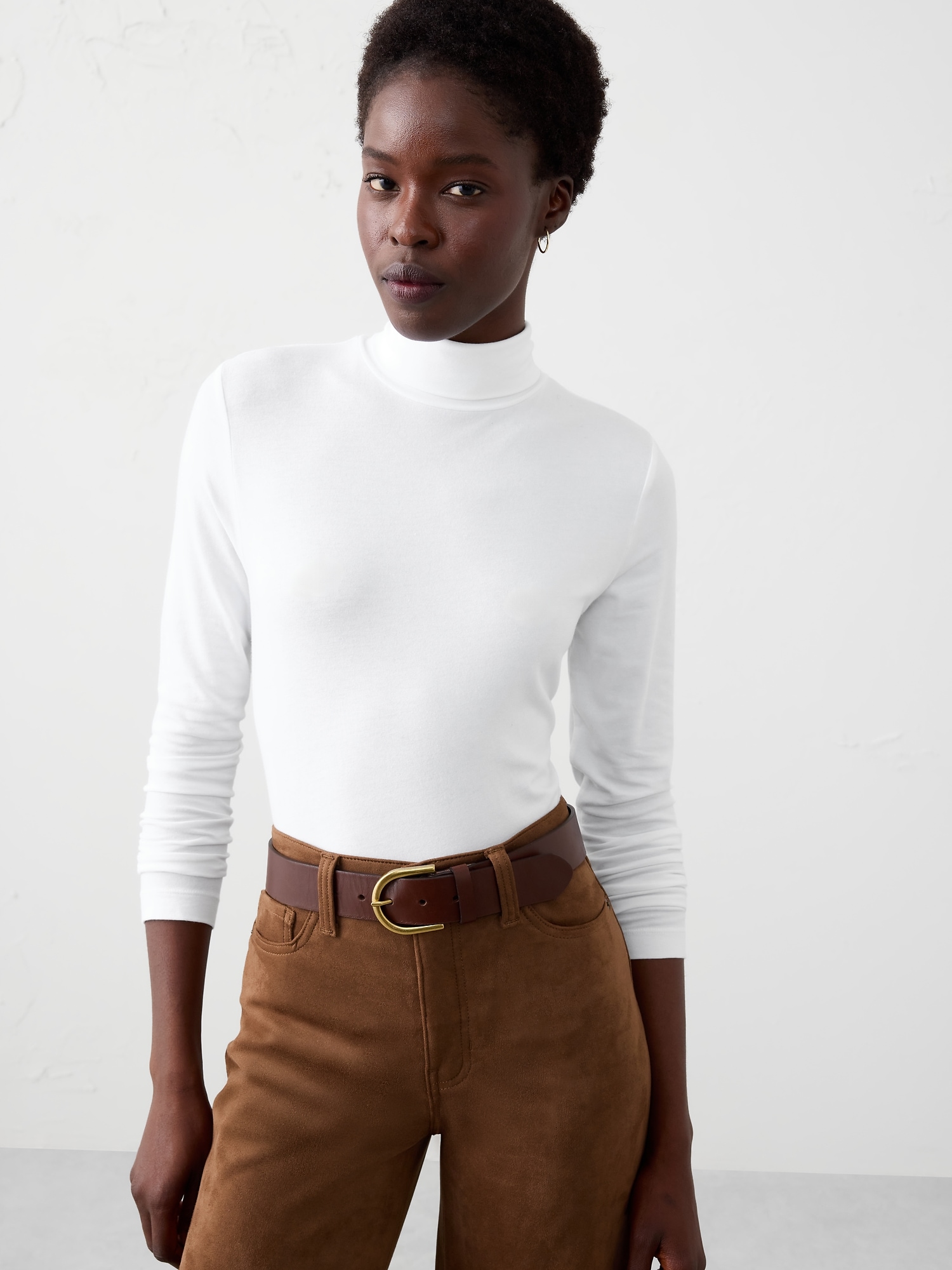 Timeless Turtleneck Top - White