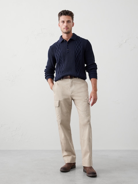 Cable Sweater Polo