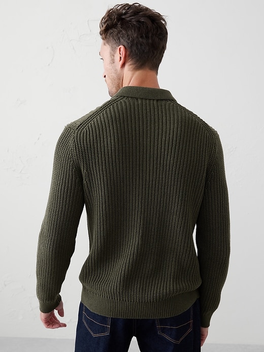 Cable Sweater Polo