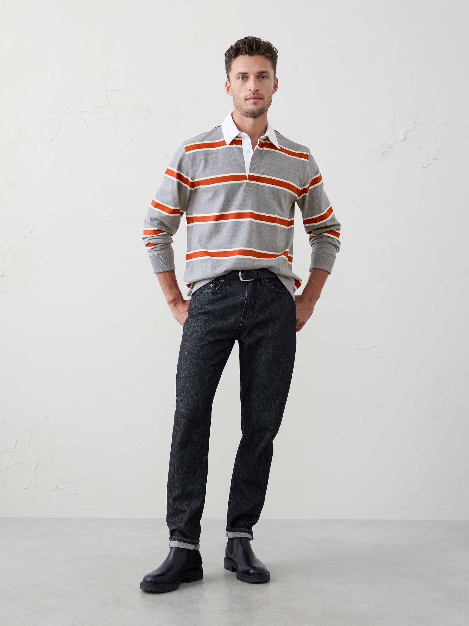 Rugby Shirt - Grey Stripe