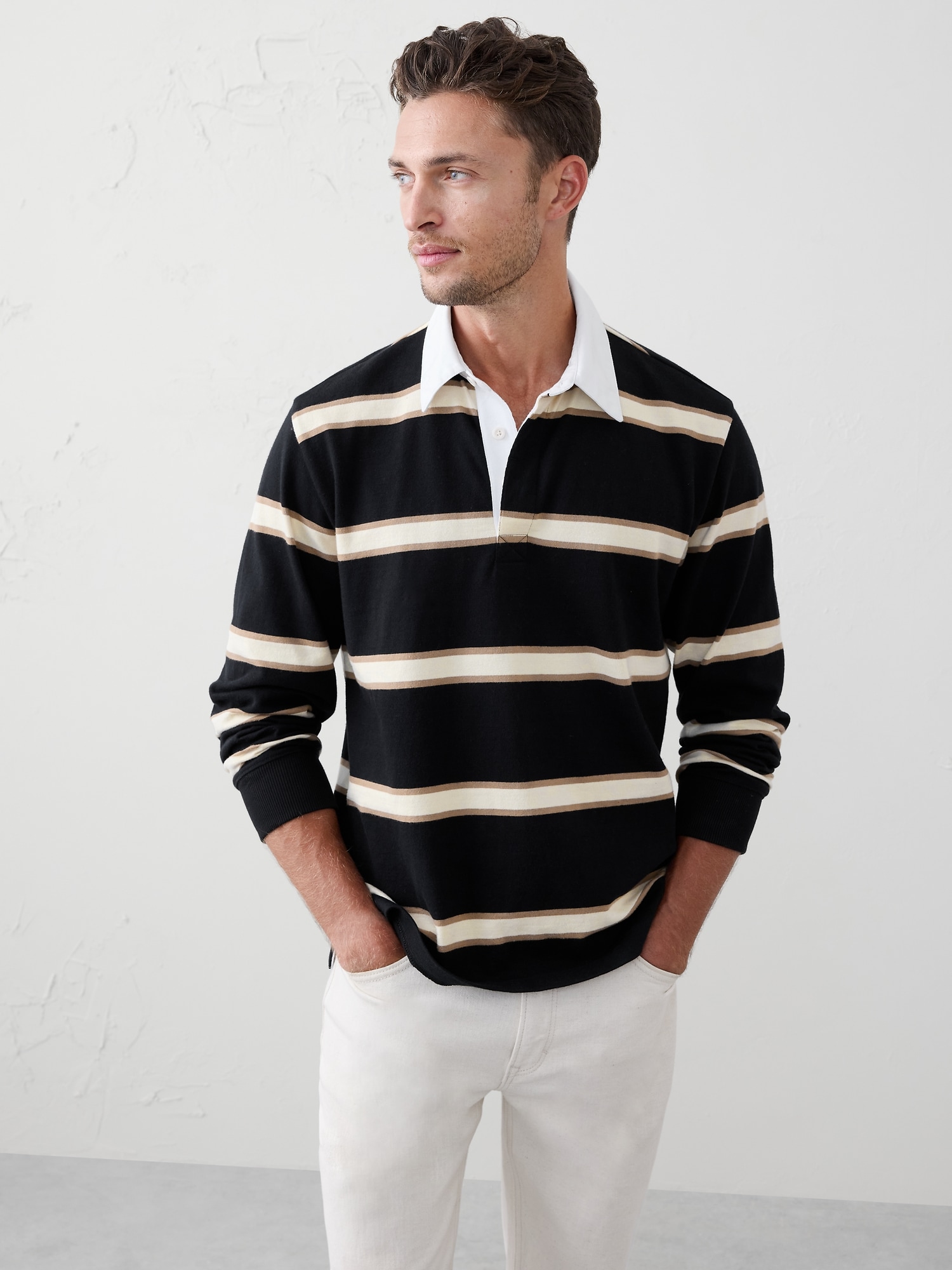 Rugby Shirt - Black Stripe