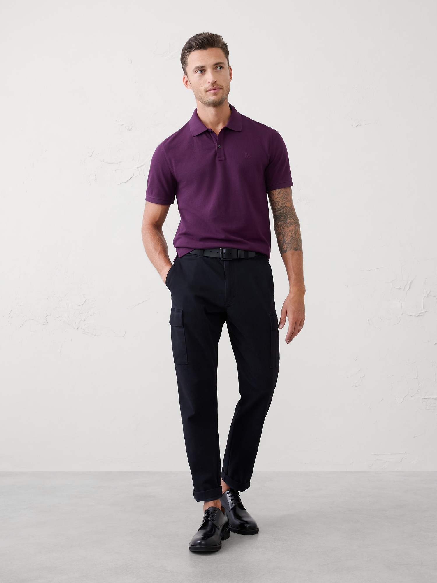 Cotton Pique Polo - New Pinot Noir