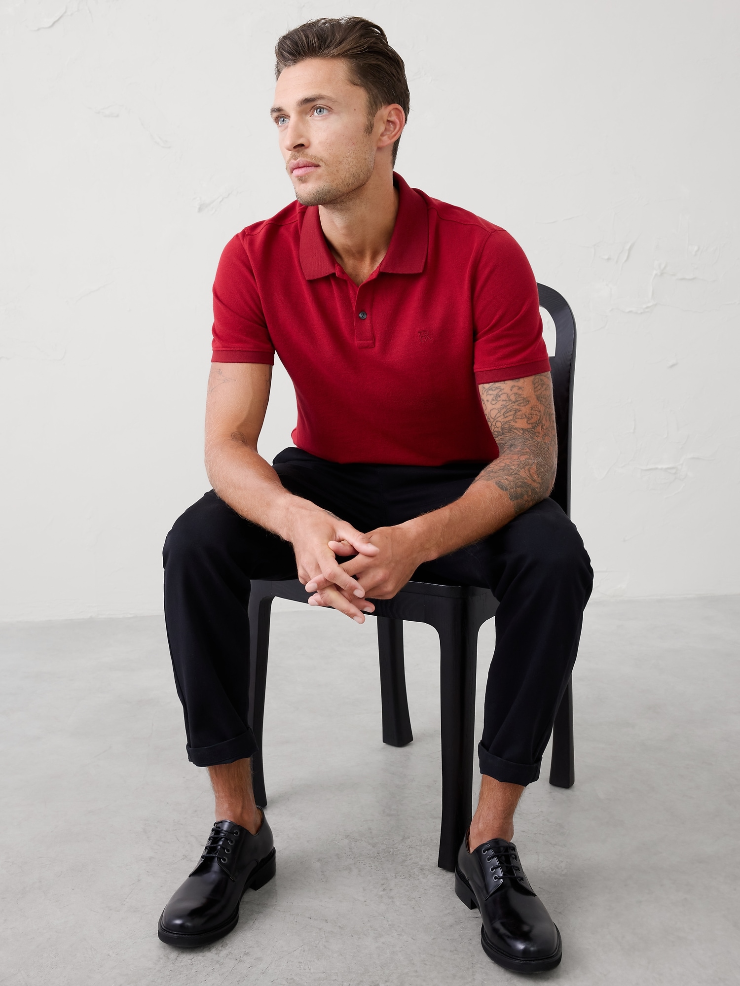 Cotton Pique Polo - Red Chakra
