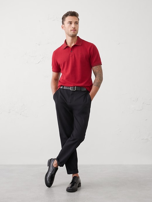 Cotton Monogram Pique Polo