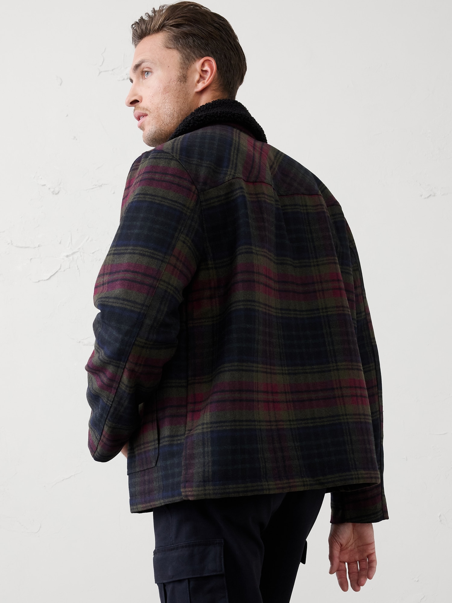 Image number 2 showing, Plaid Sherpa Jacket