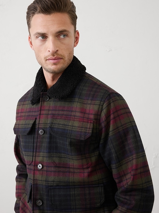 Plaid Sherpa Jacket