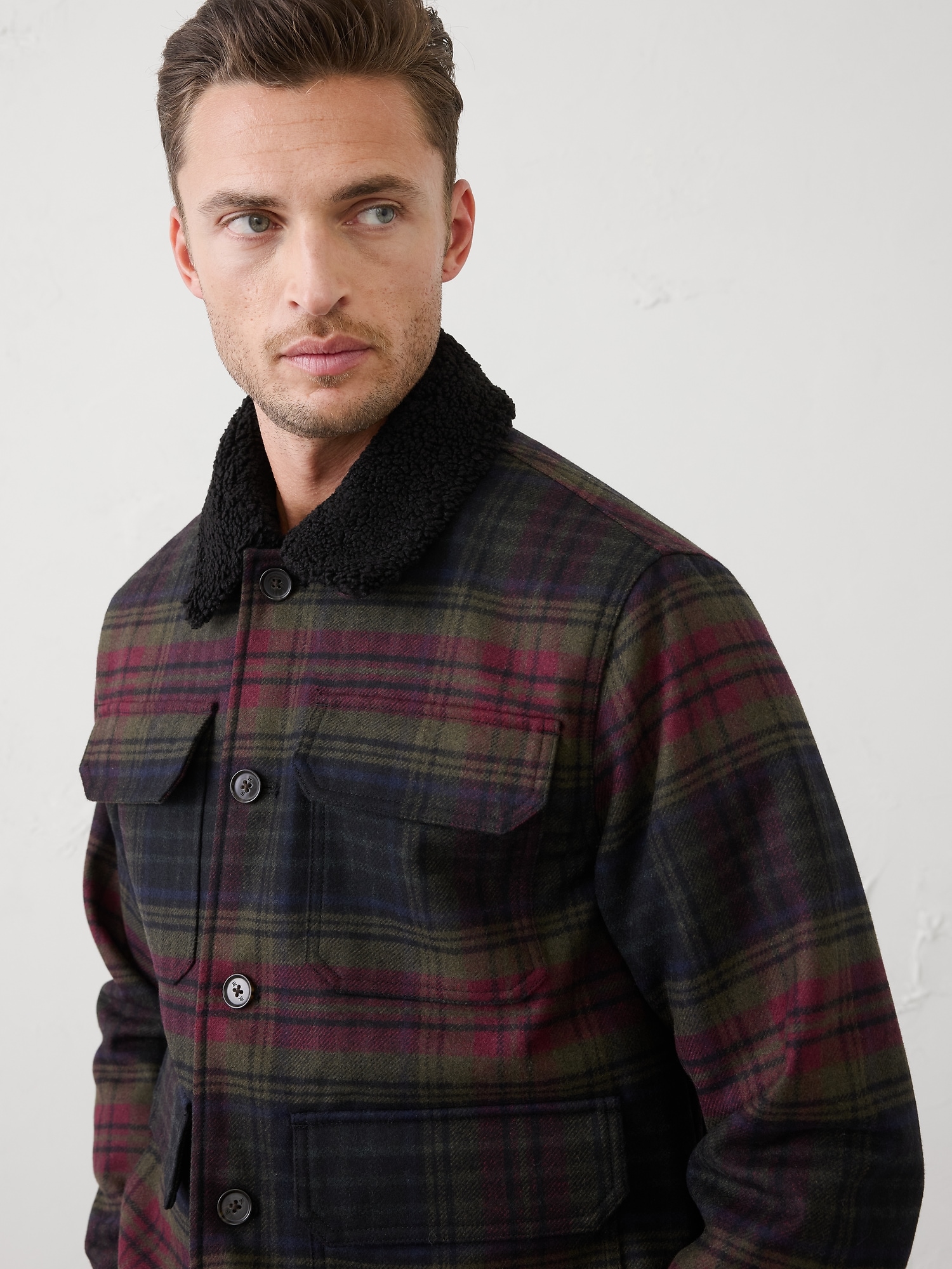 Image number 3 showing, Plaid Sherpa Jacket