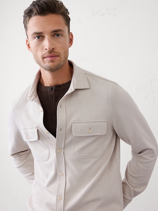 Standard-Fit Knit Chamois Shirt