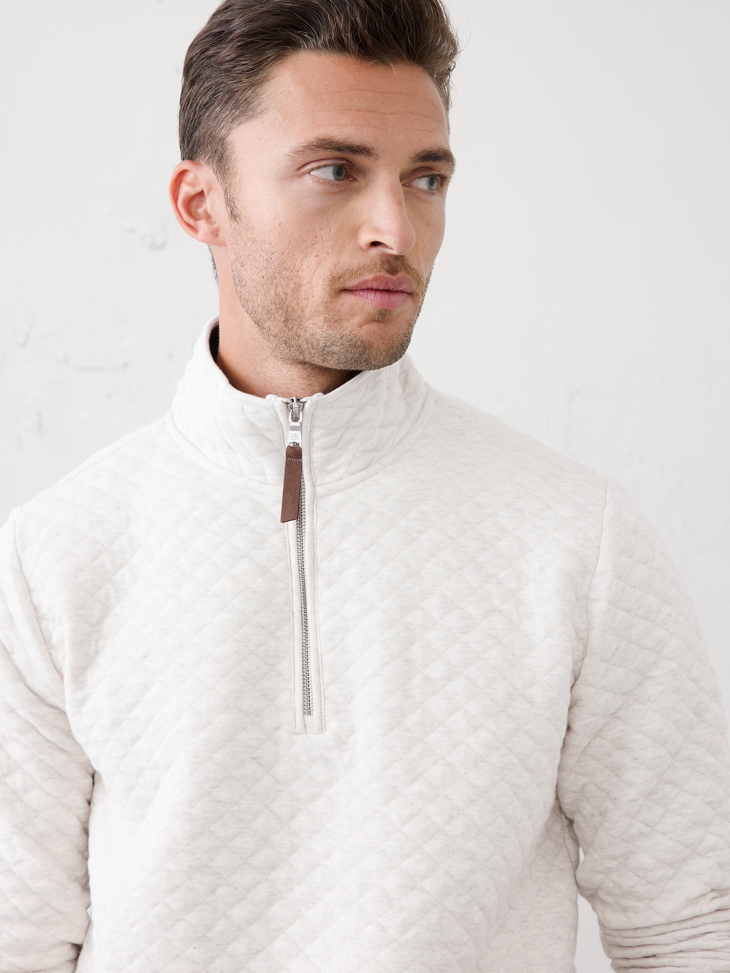 Image number 3 showing, Quilted Knit Half-Zip Pullover