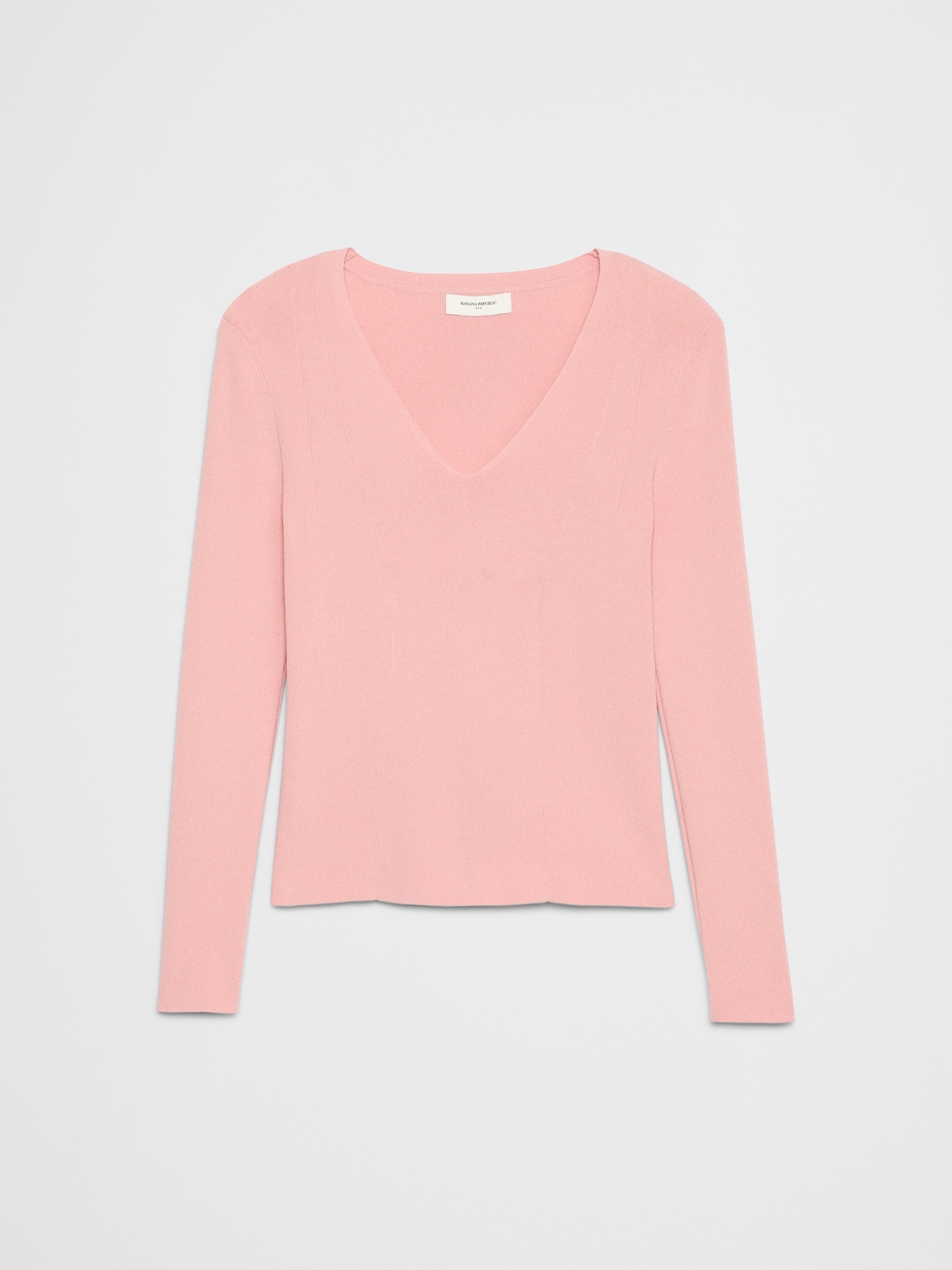 Image number 4 showing, Seamed V-Neck Sweater