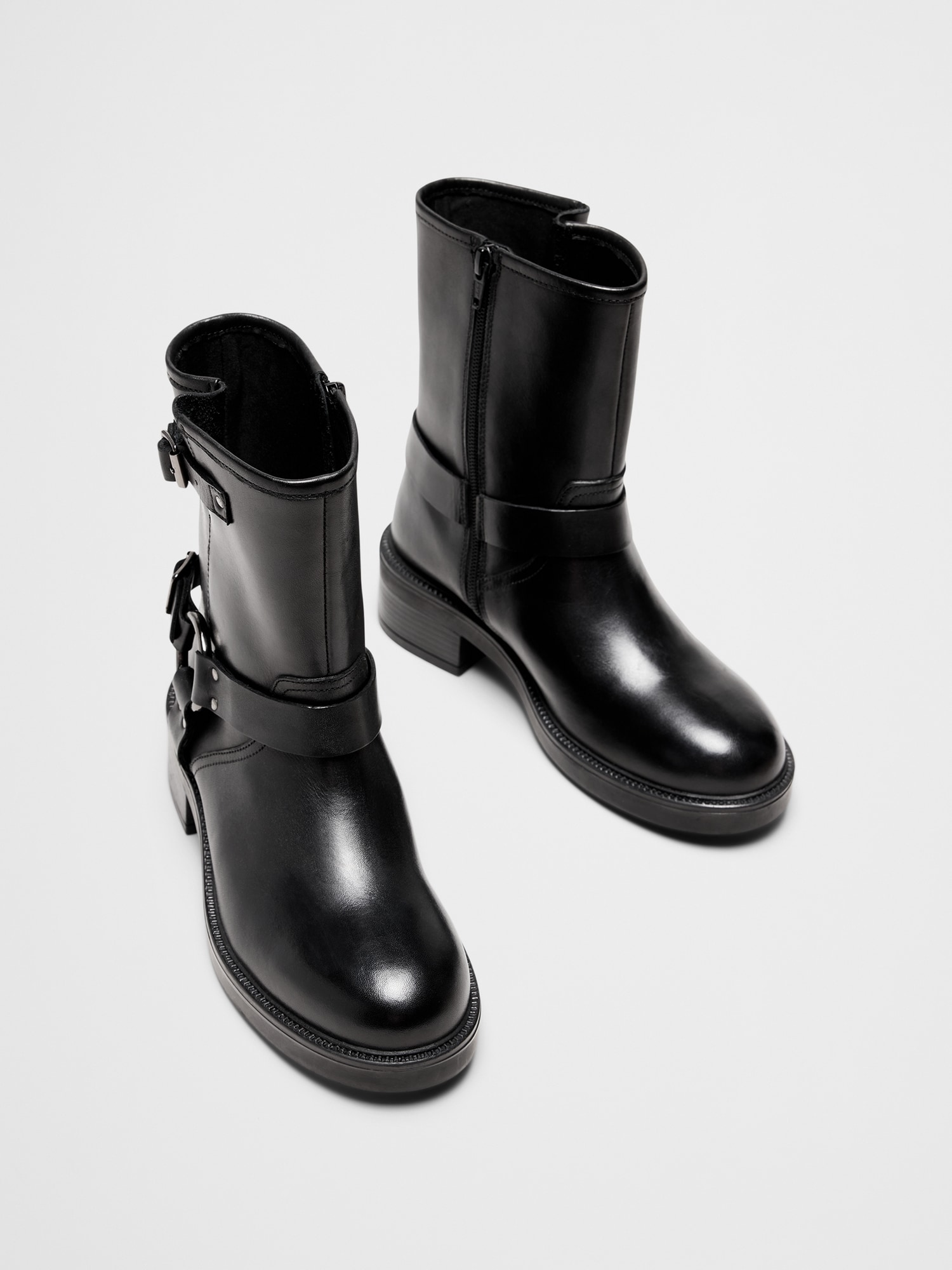 Image number 2 showing, Leather Moto Boot