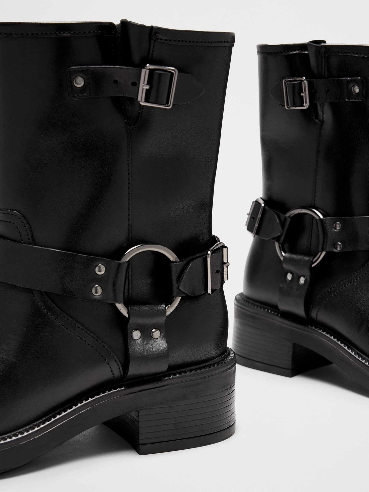 Image number 5 showing, Leather Moto Boot