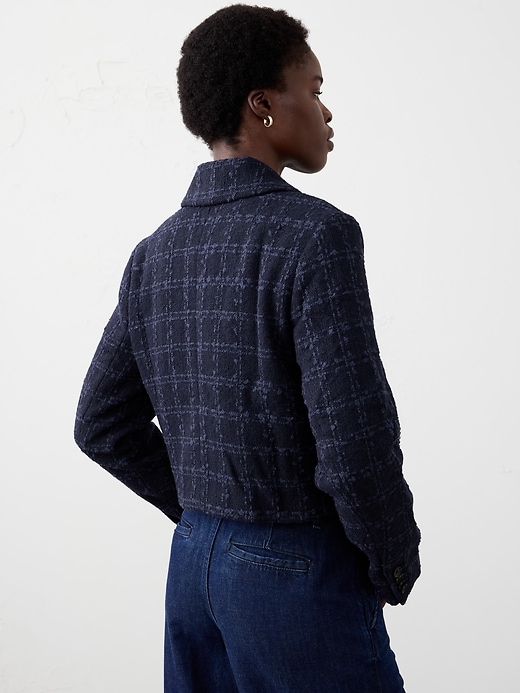 Textured Cropped Jacket