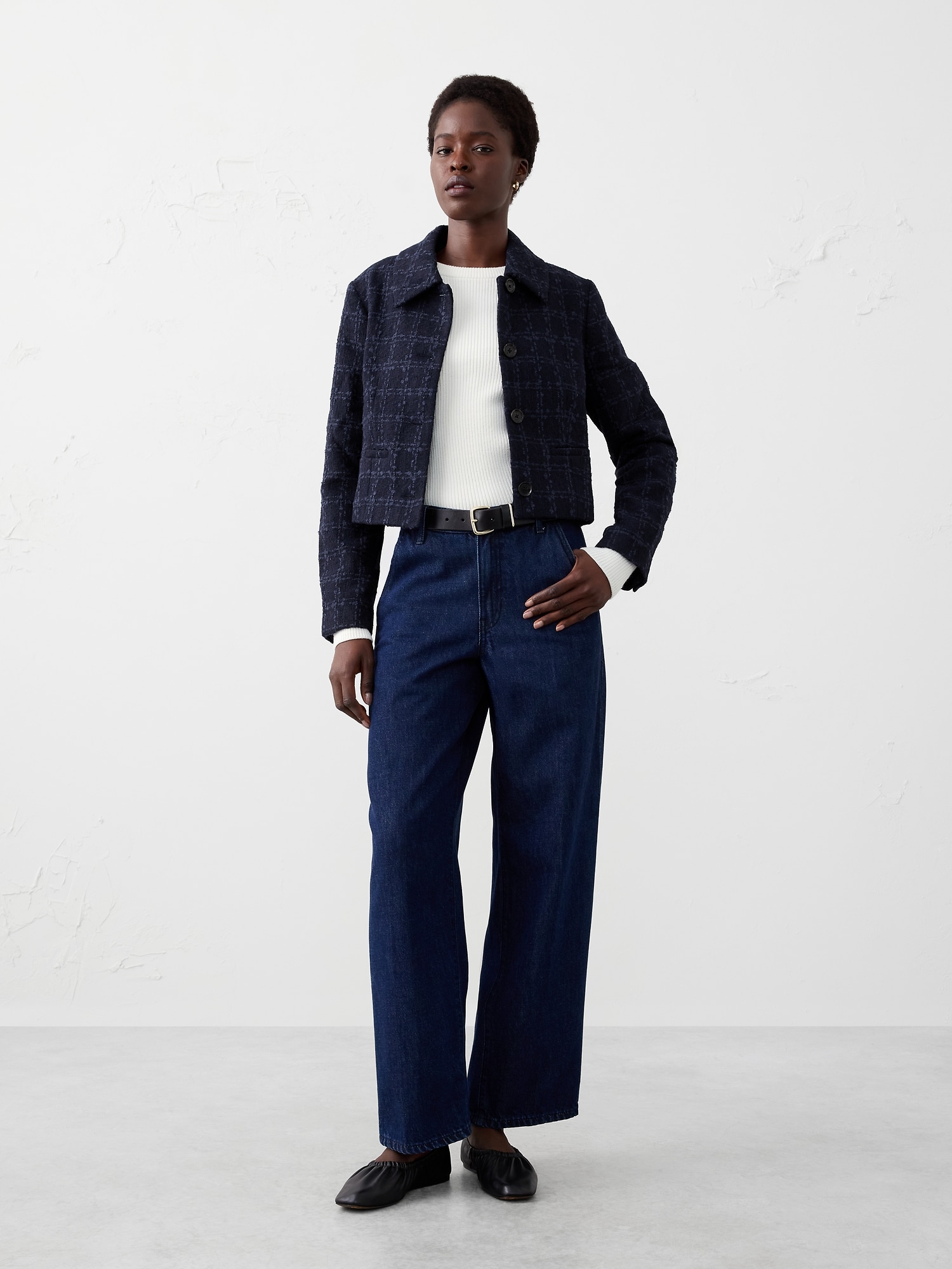 Image number 3 showing, Textured Cropped Jacket