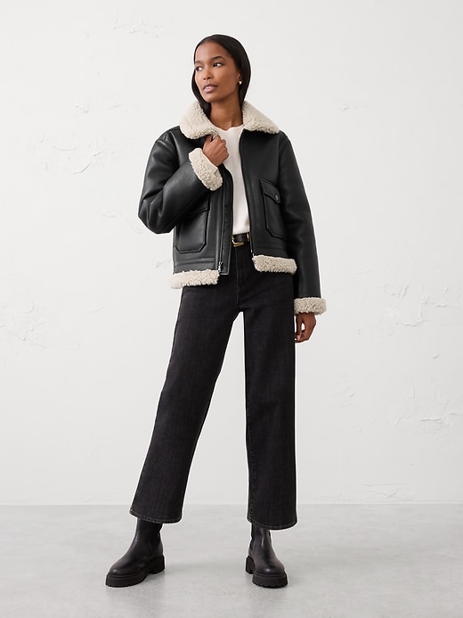 90’sBANANA REPUBLICレザーカーコートOVYoldGAPブルゾン BANANA REPUBLIC バナナリパブリック レザー カーコート 黒 L