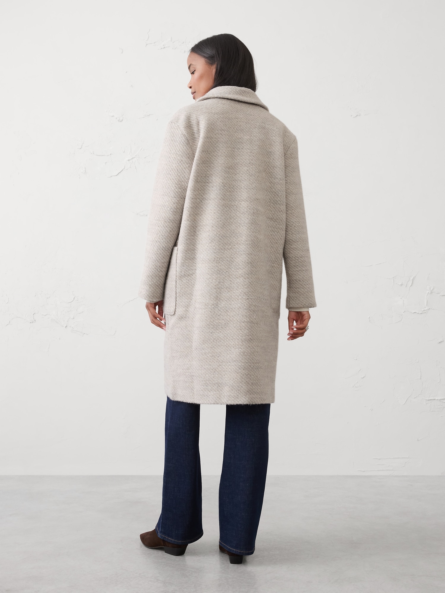 Image number 2 showing, Knit Long Mac Coat