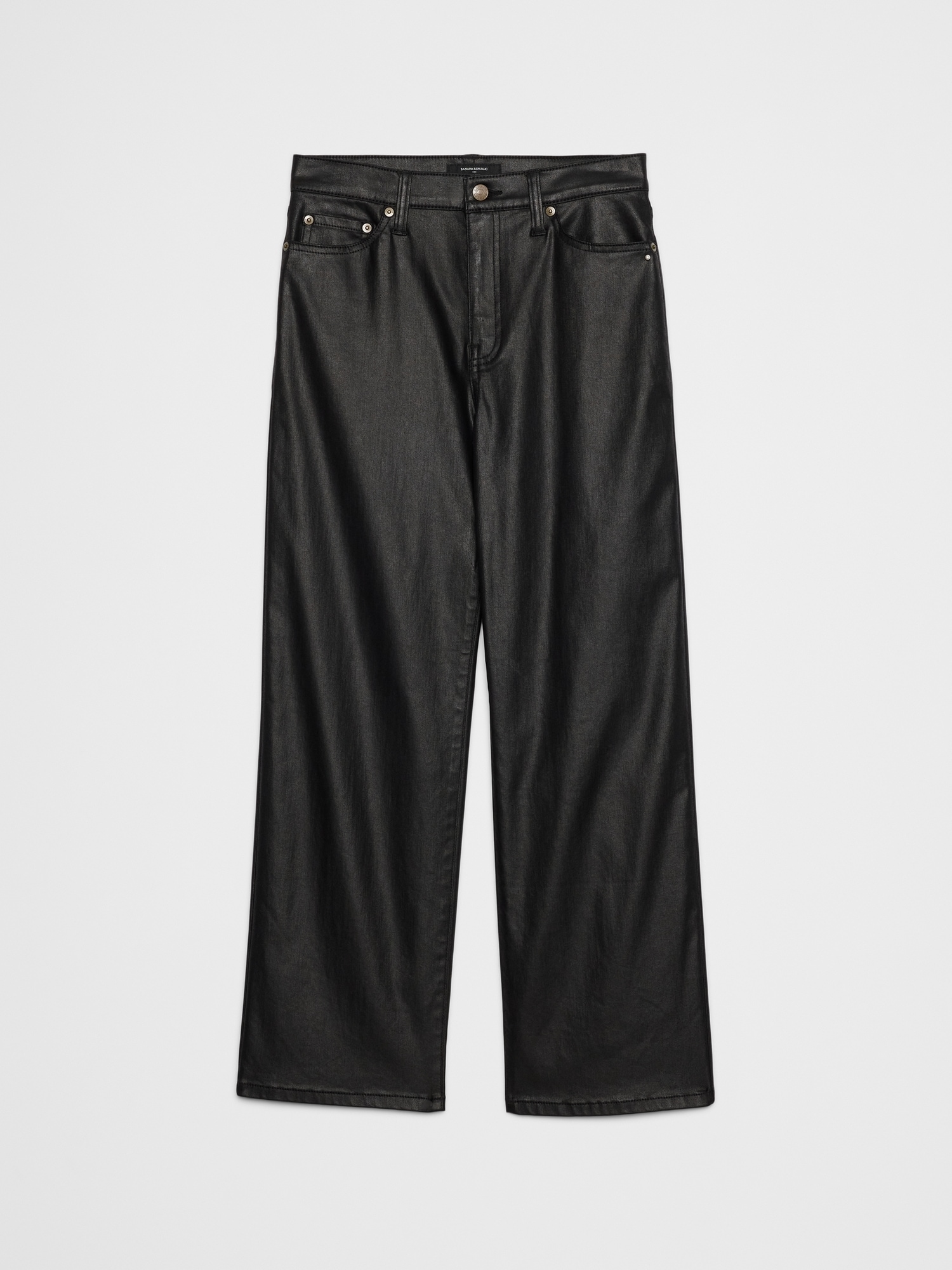 Image number 4 showing, Straight High-Rise Coated Jean