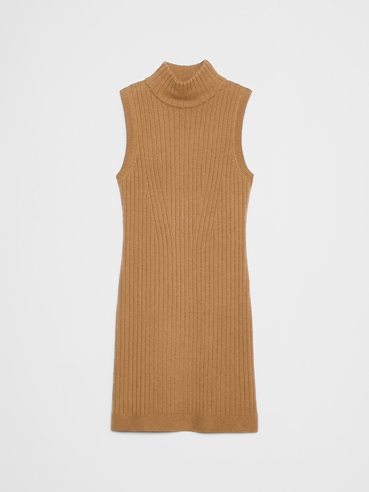 brown scrunch dress Tilly Turtleneck Sleeveless Sweater Mini Dress main image 0