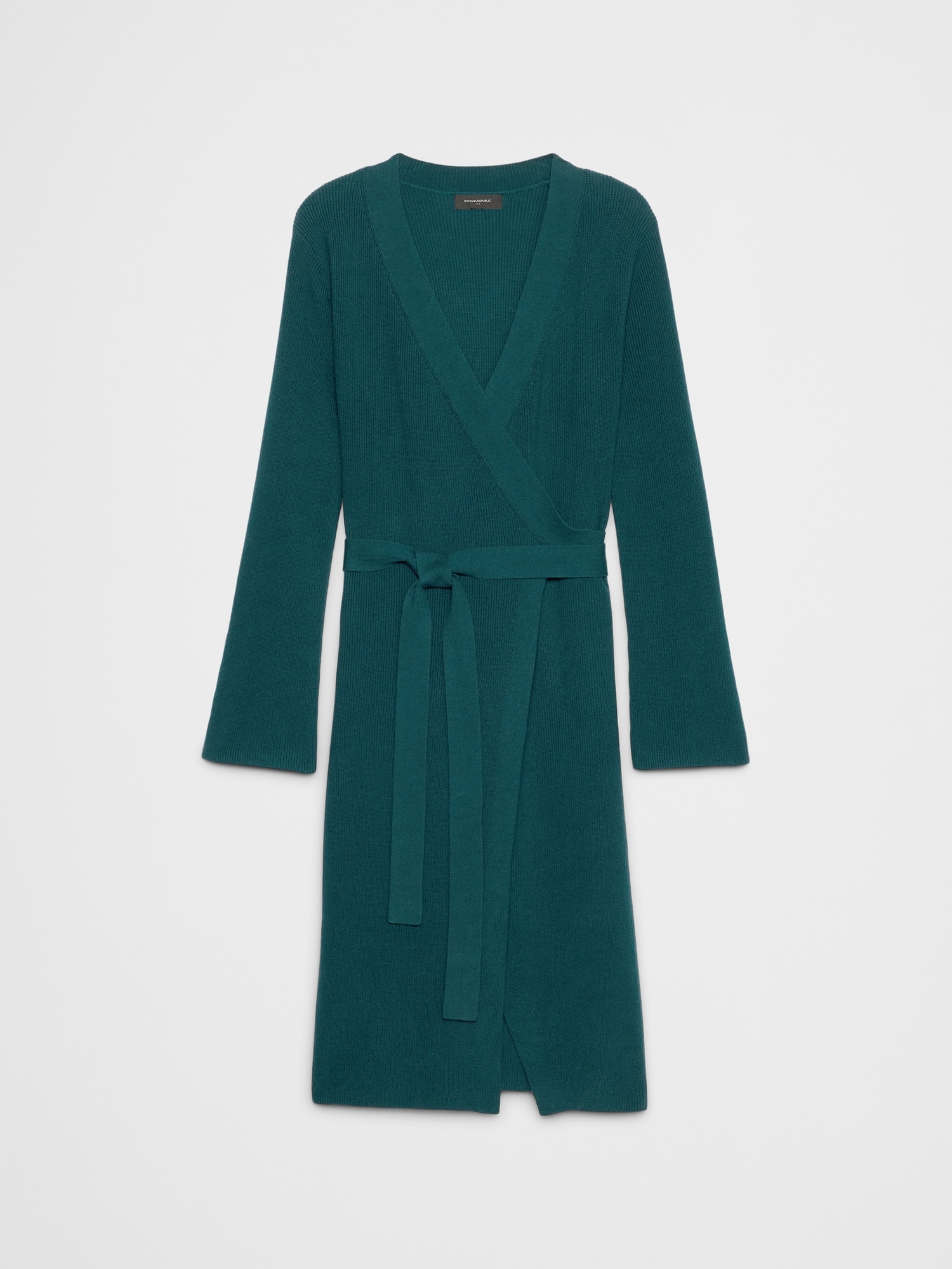 Image number 4 showing, Wrap Knee Length Sweater Dress