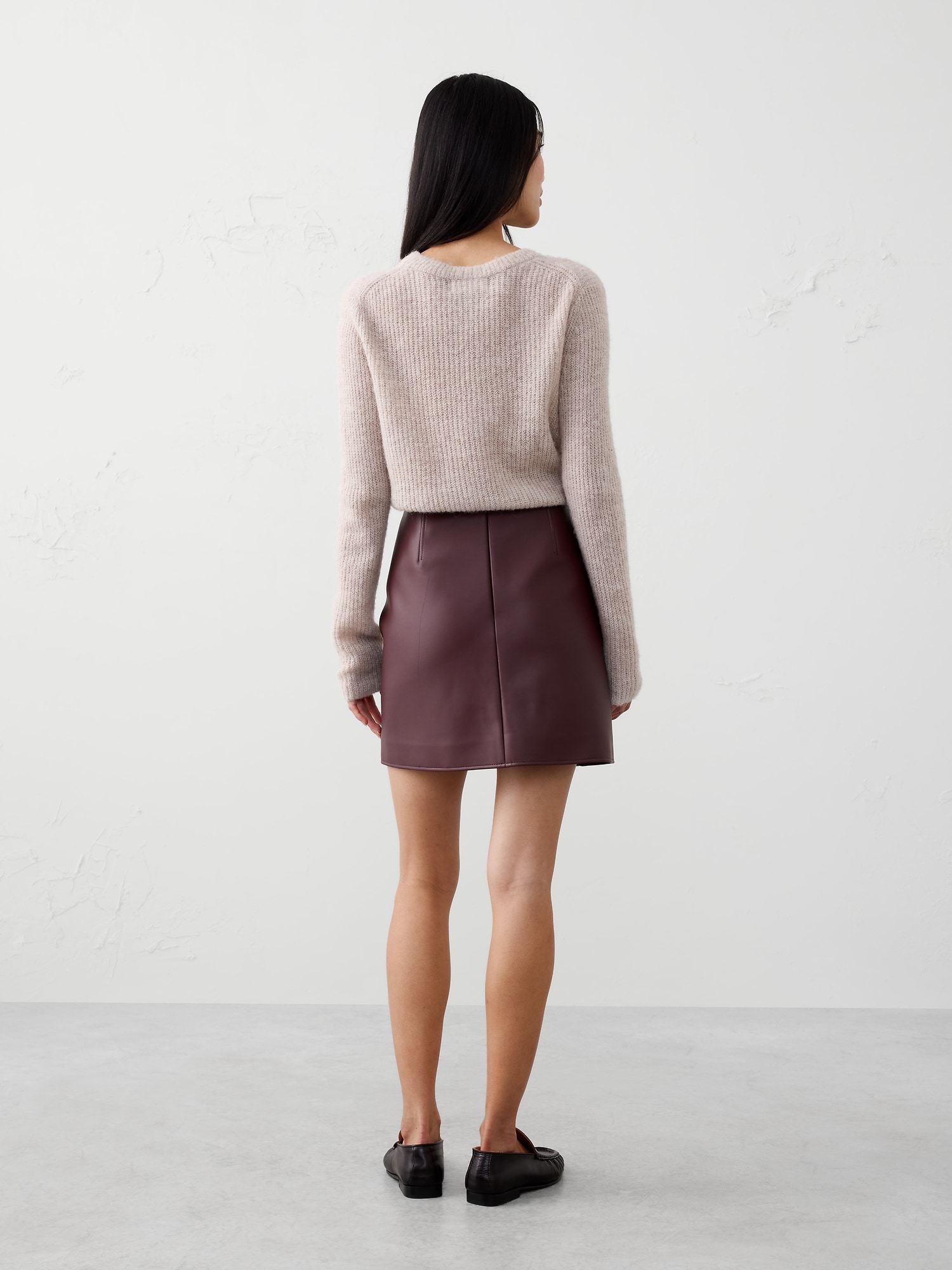 Image number 2 showing, Vegan Leather Mini Skirt
