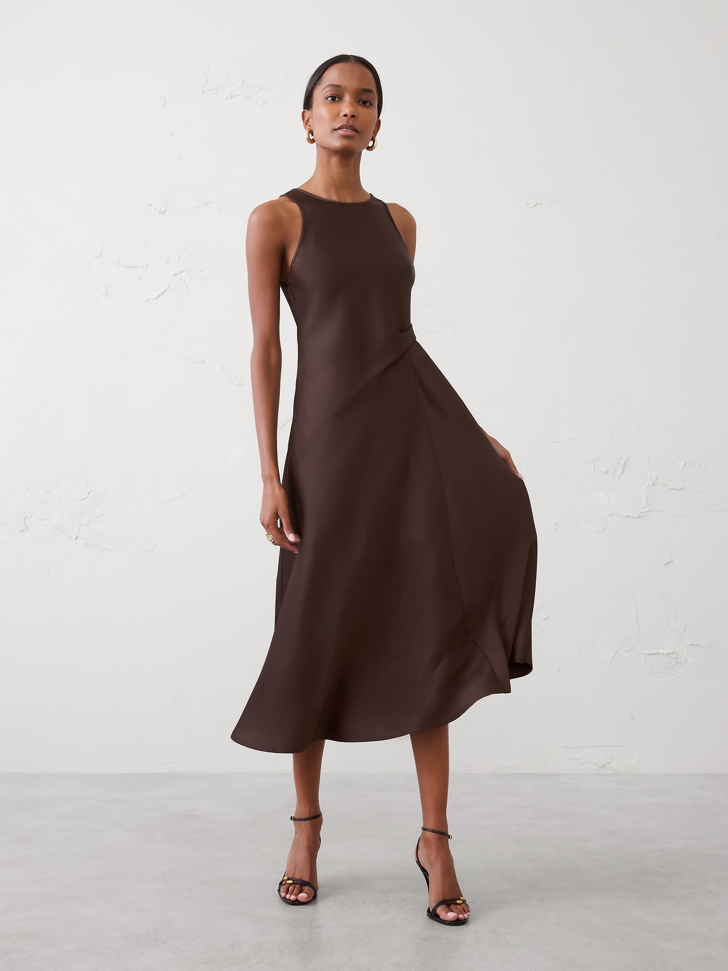 Image number 1 showing, Satin Midi Dress