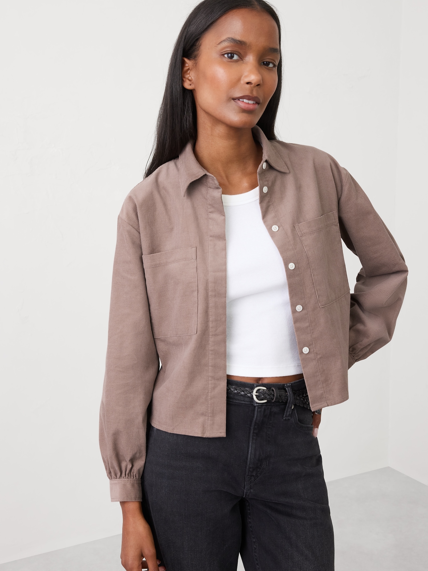 Image number 1 showing, Corduroy Double Pocket Shirt