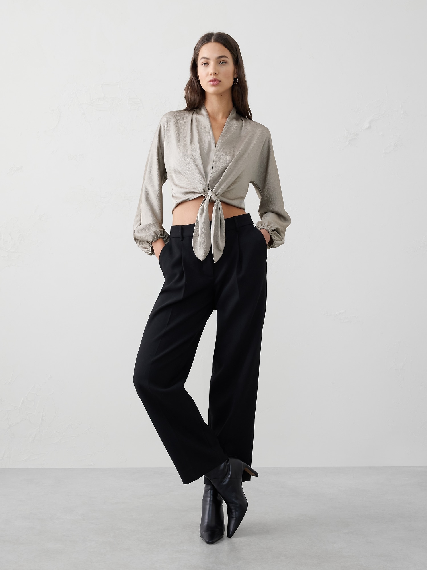Image number 3 showing, Silky Bubble-Sleeve Top