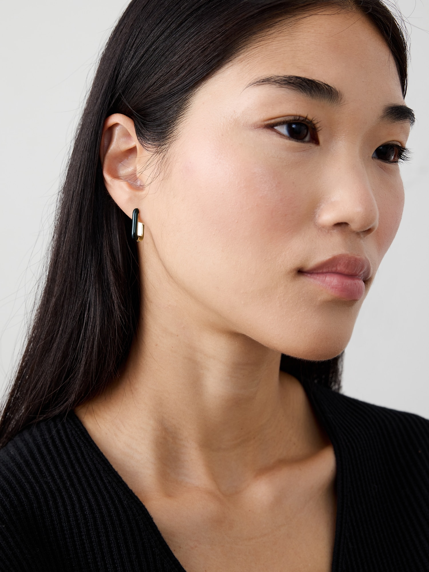 Image number 2 showing, Resin Metal Mix Square Earrings