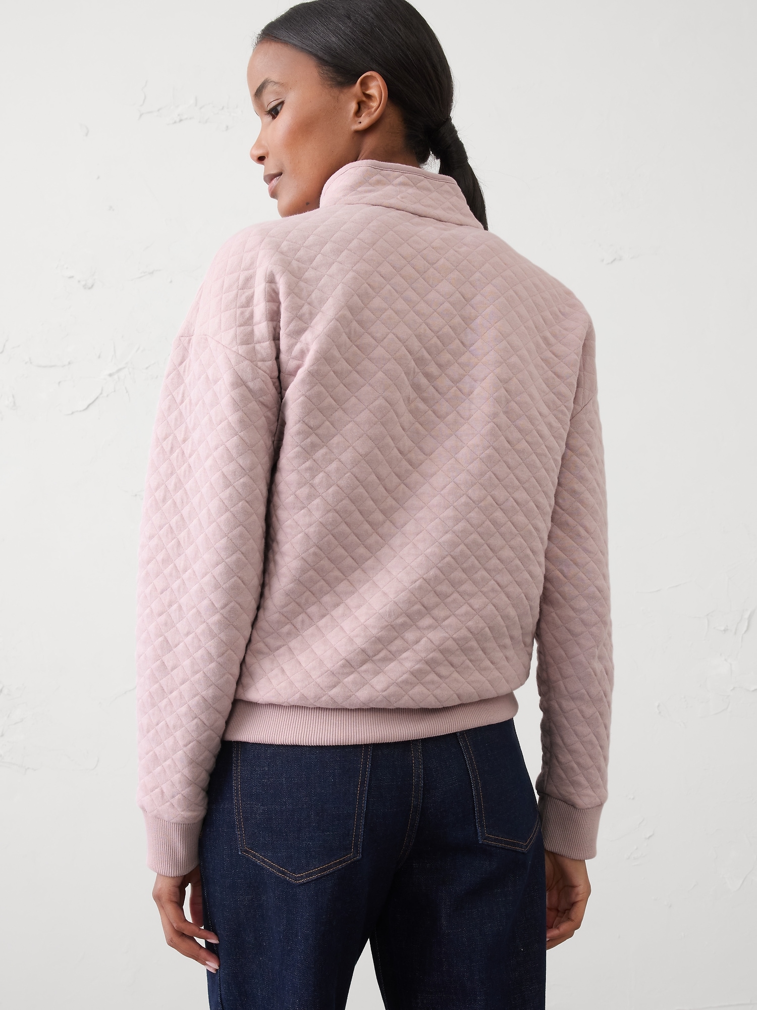 Image number 2 showing, Snap-Collar Quilted Sweatshirt