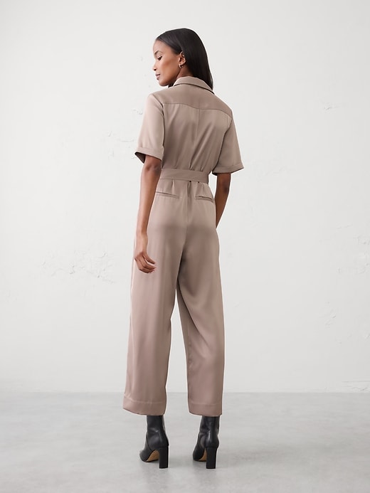 Satin Utility Jumpsuit