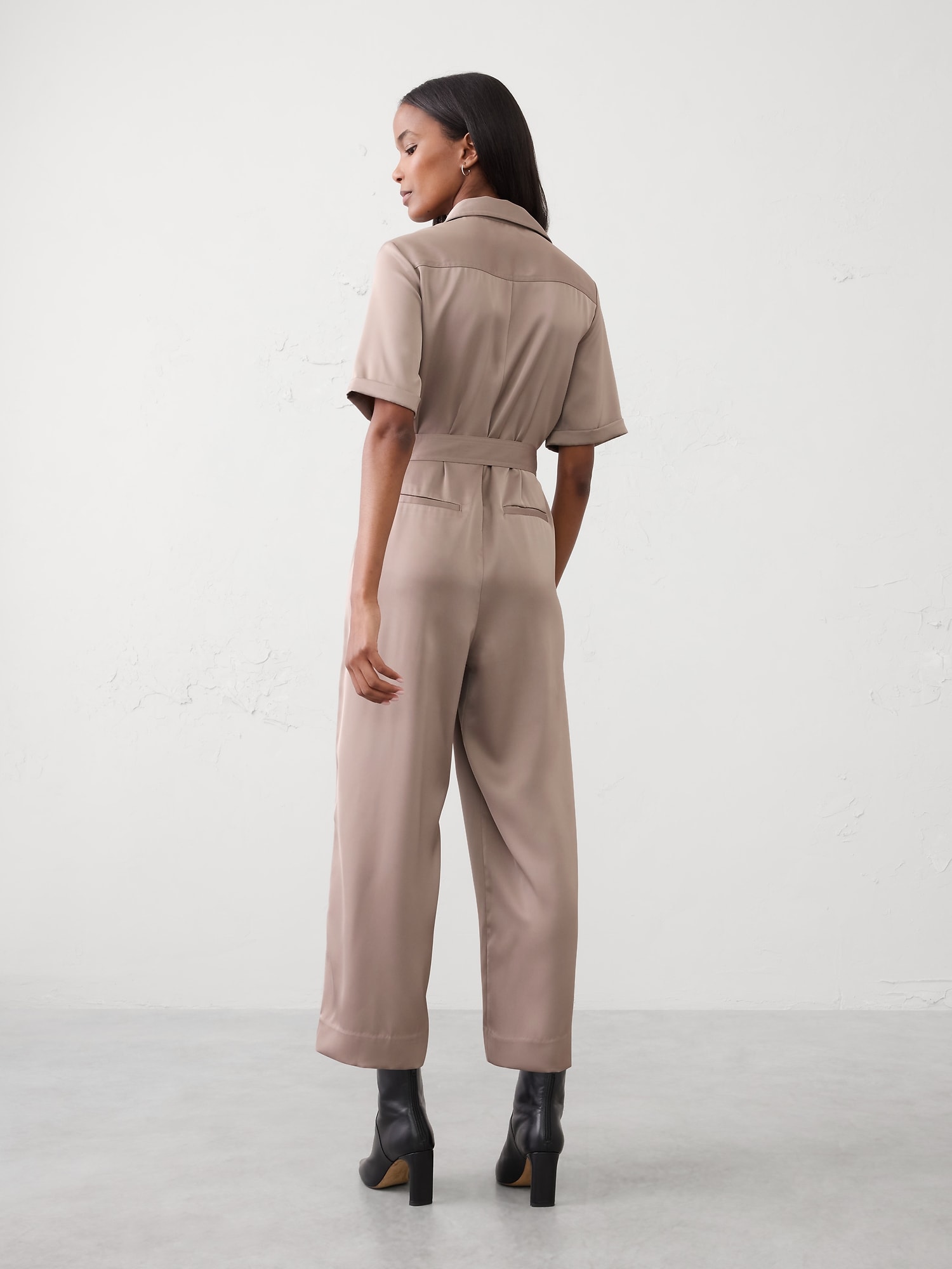 Image number 2 showing, Satin Utility Jumpsuit