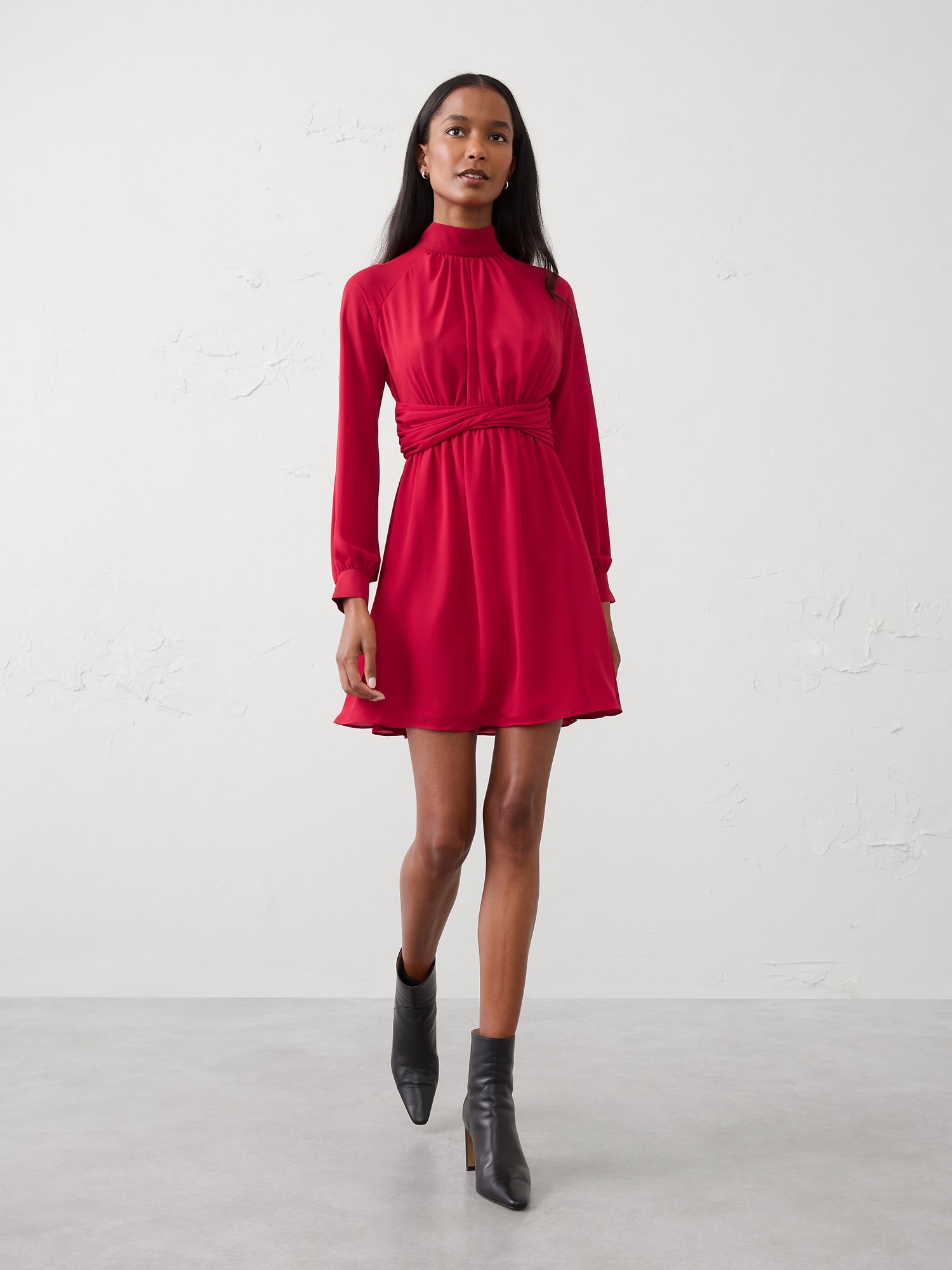 Image number 3 showing, Twisted-Waist Mini Dress