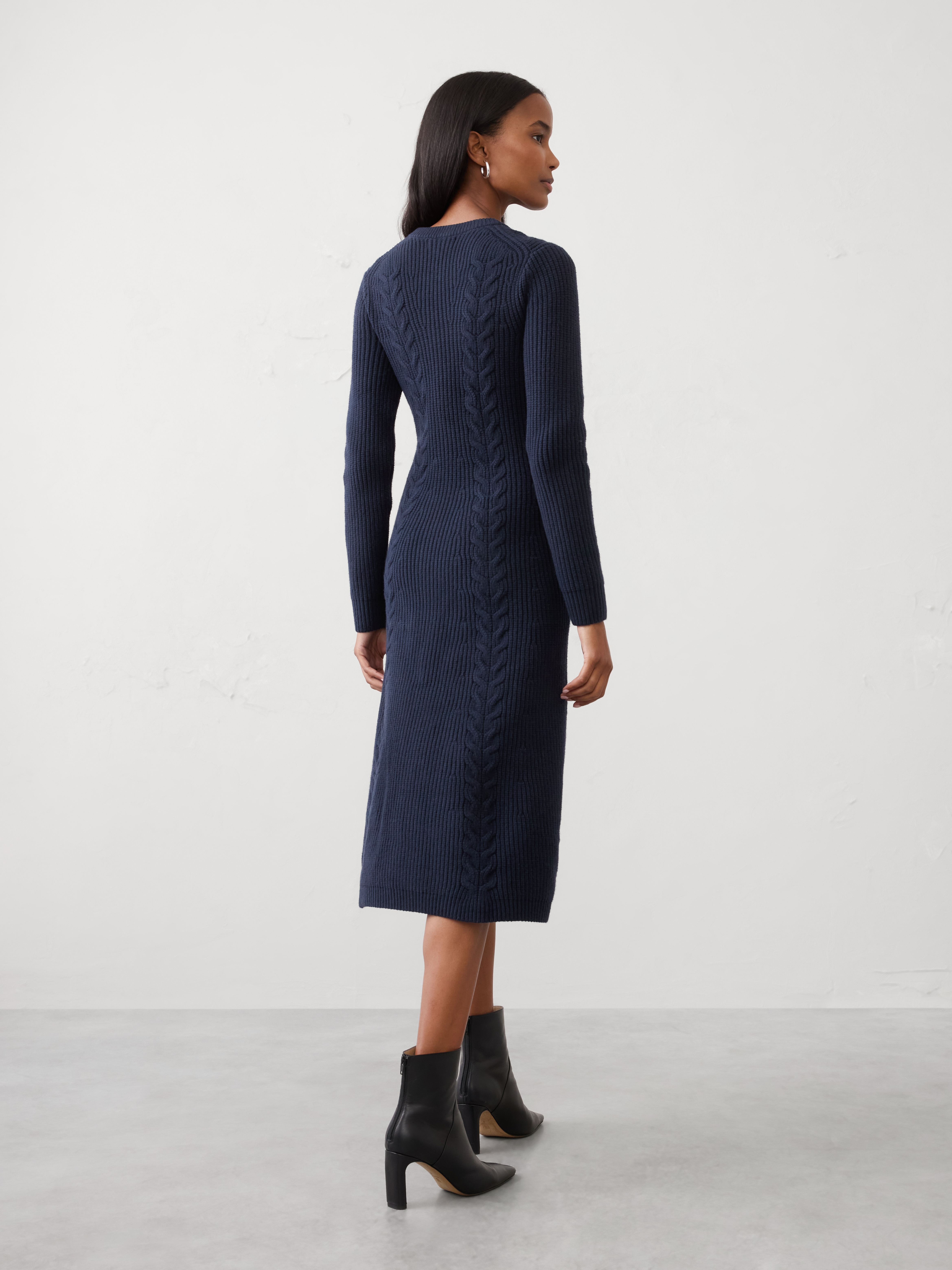 Cable Midi Sweater Dress | Banana Republic Factory