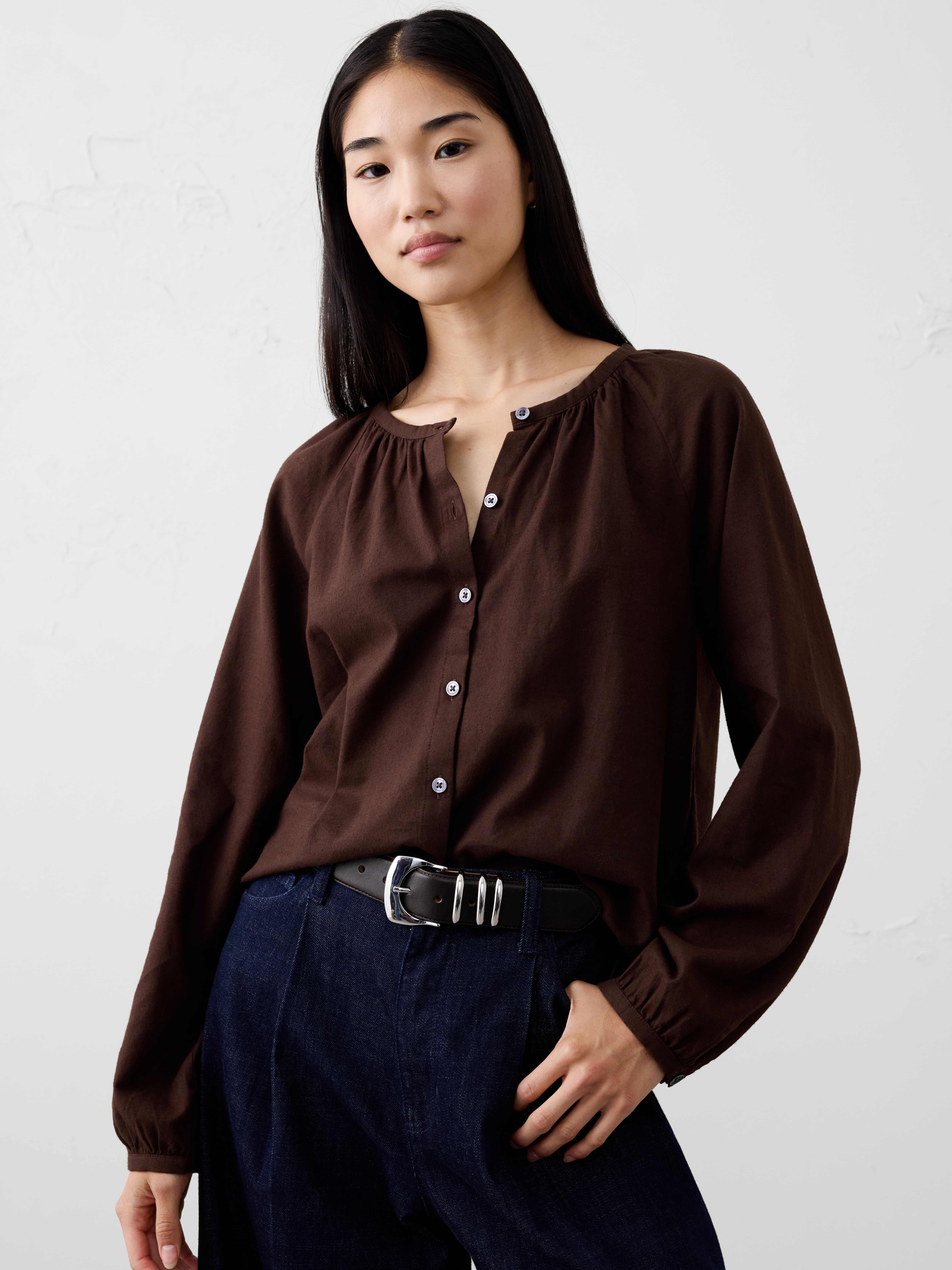 Puff-Sleeve Top | Banana Republic Factory