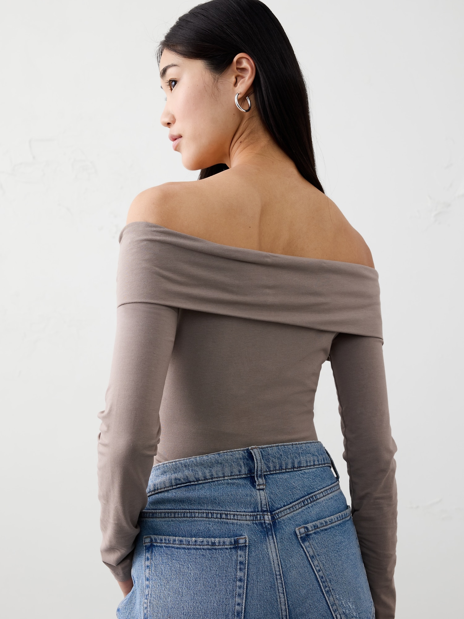 Image number 2 showing, Soft Stretch Off-Shoulder Top