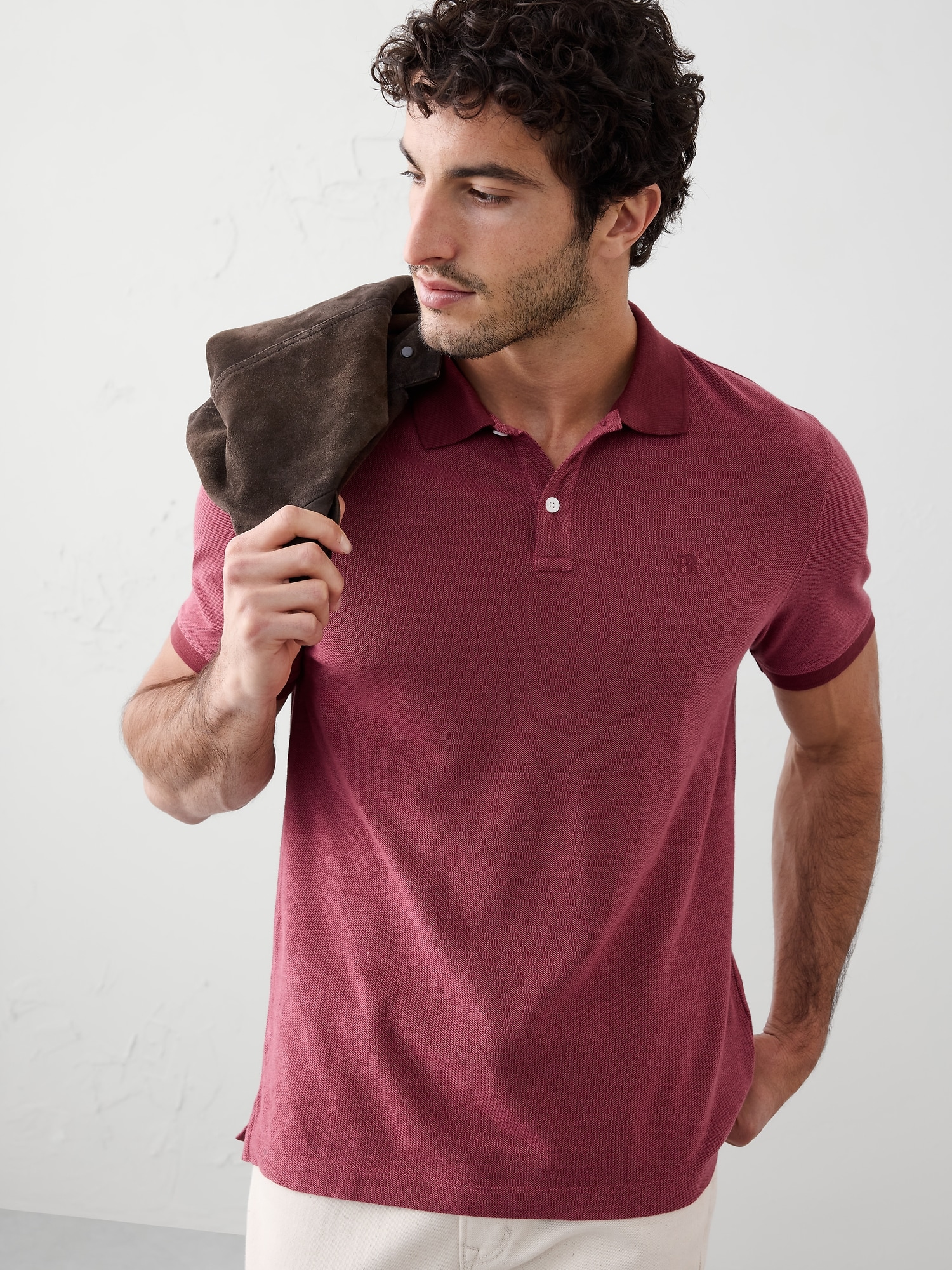 Cotton Pique Polo - Cherry Jam