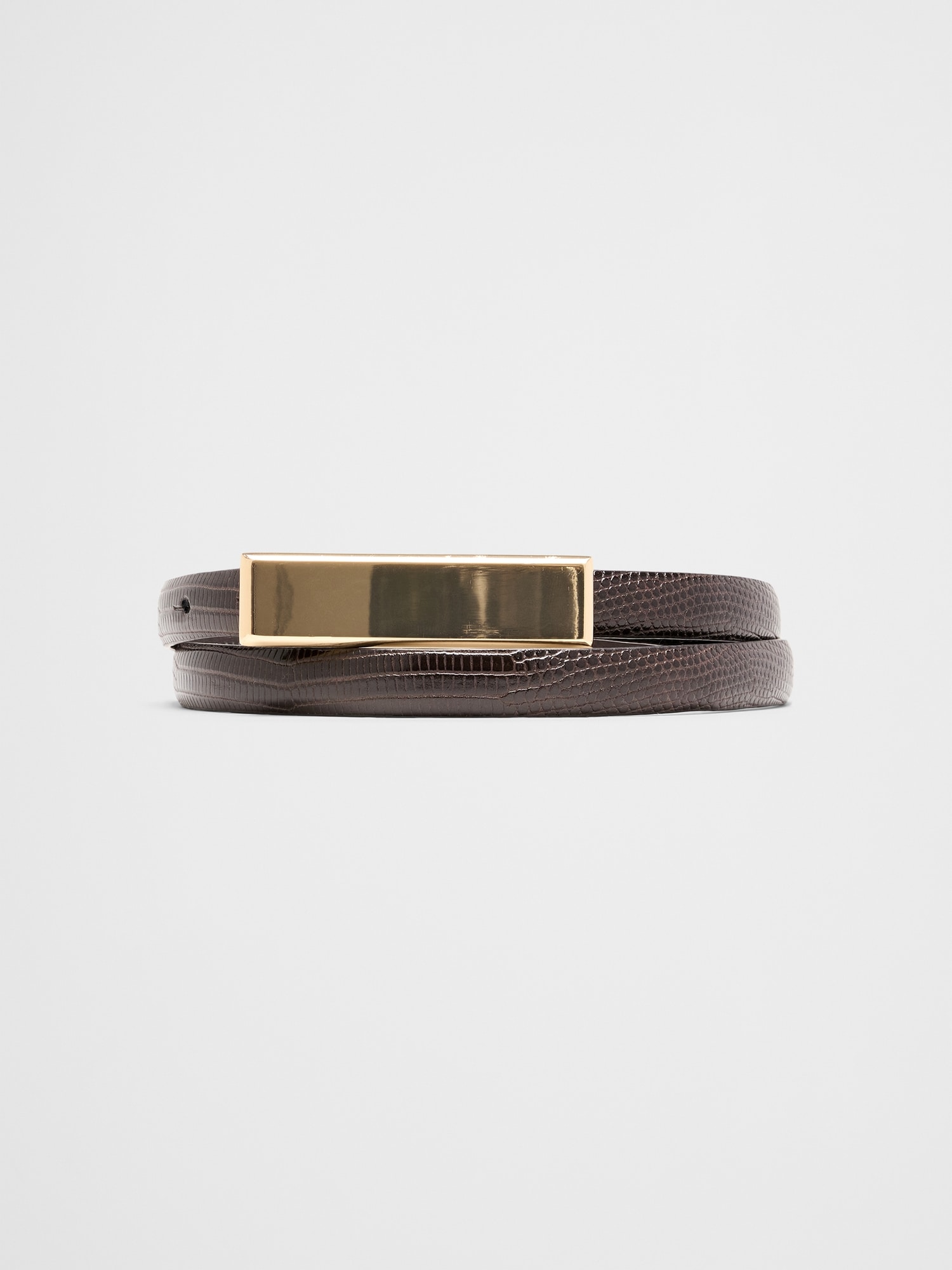Leather Ultra Skinny Dress Belt
