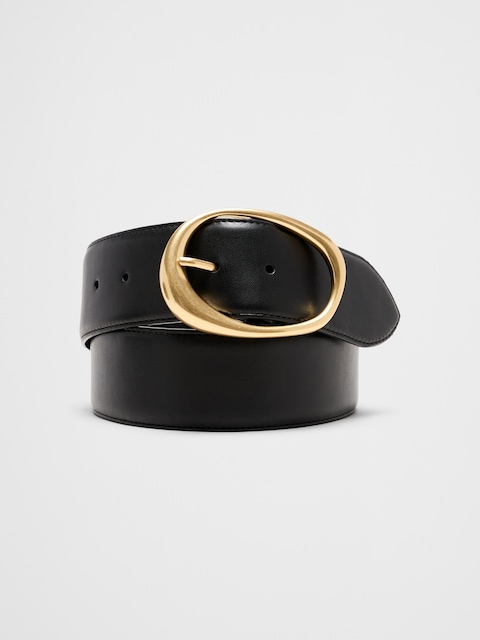 Vegan Suede Organic Buckle Wide Belt