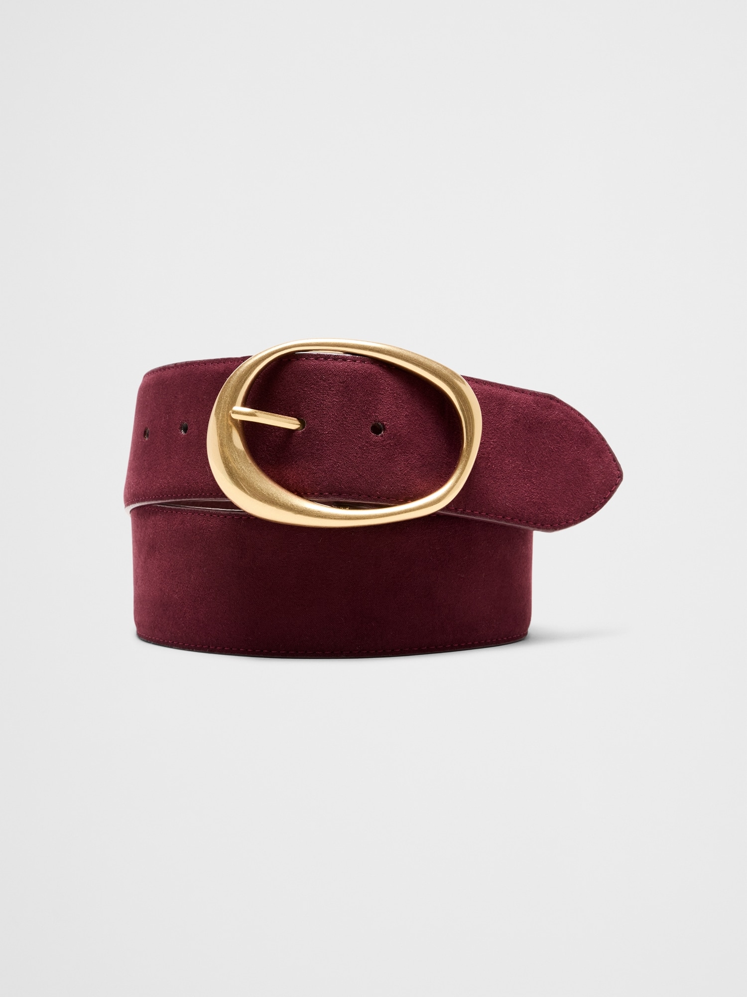Vegan Leather Organic Buckle Wide Belt