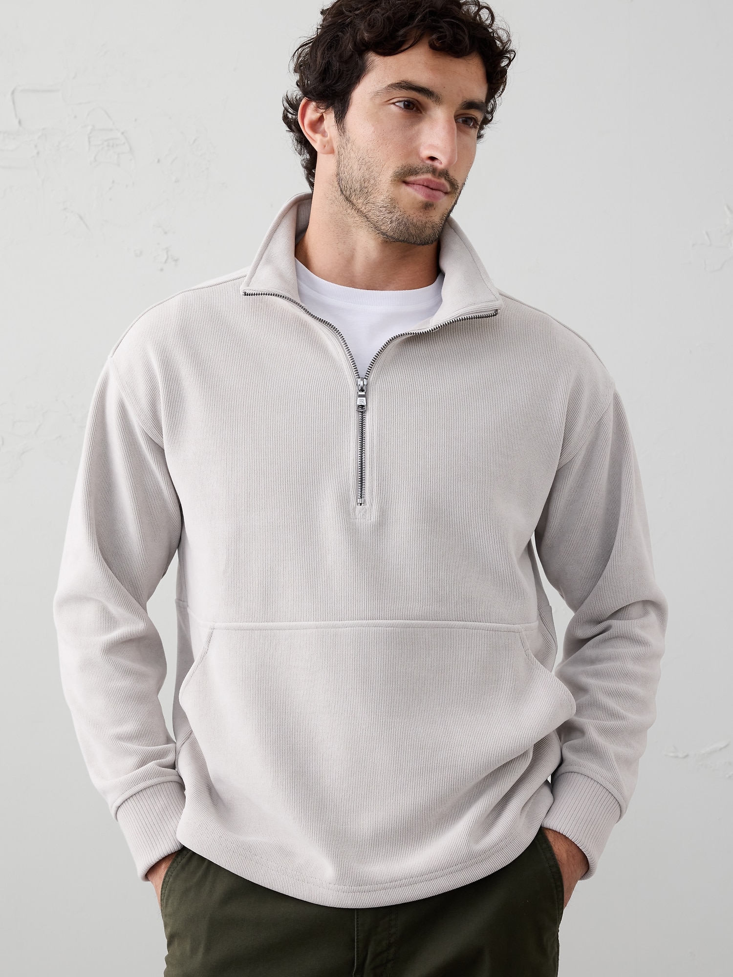 Knit Half-Zip Sweatshirt