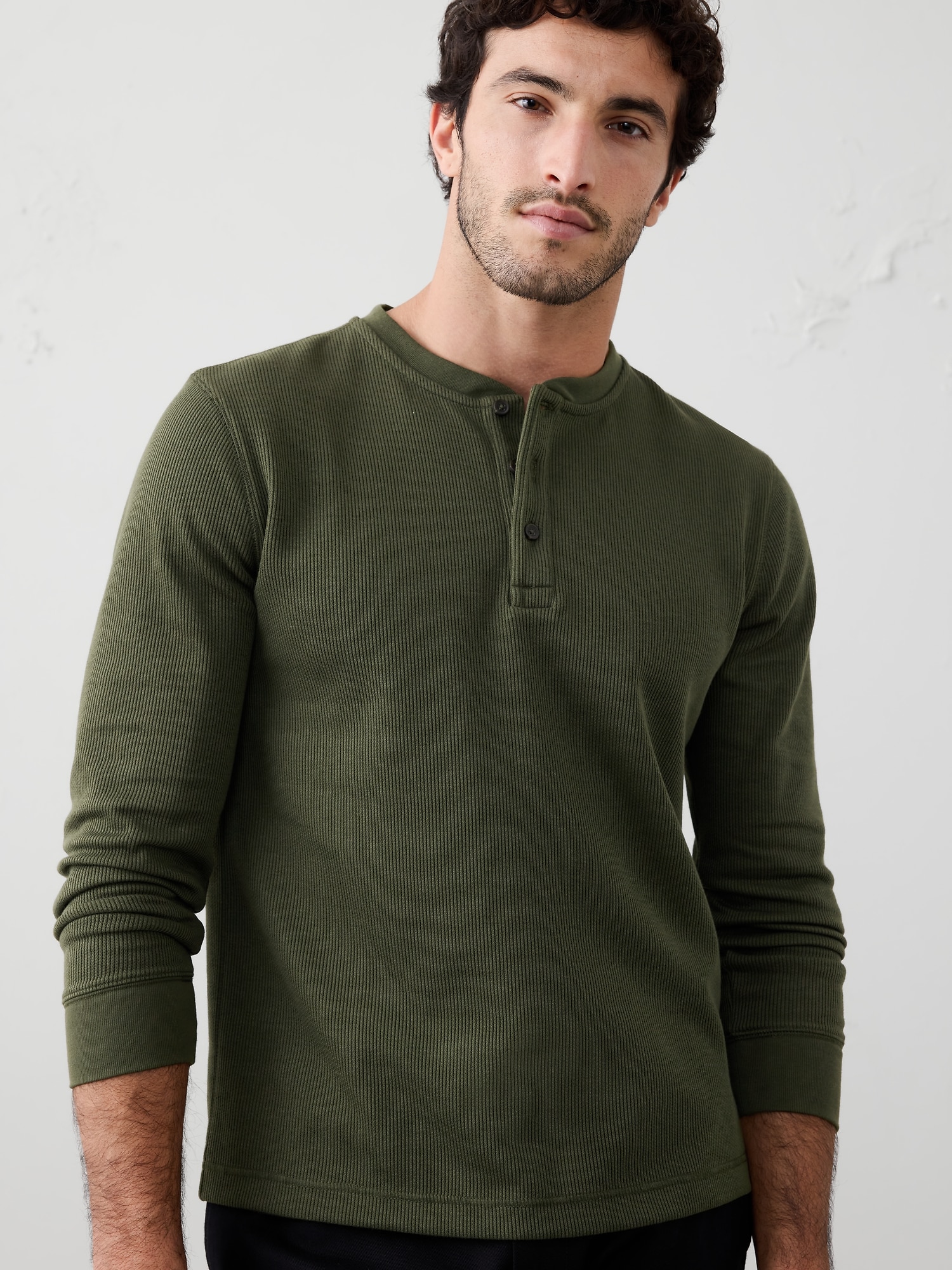 Image number 1 showing, Waffle Knit Henley