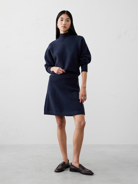 Ribbed Mini Sweater Skirt