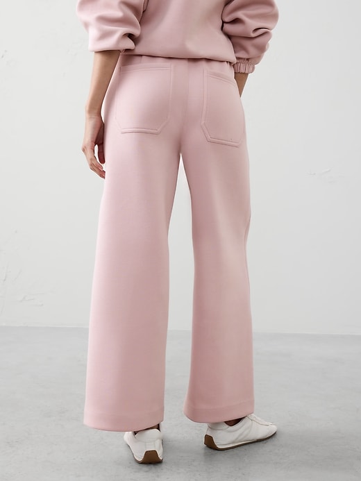 Knit Wide-Leg High-Rise Pant