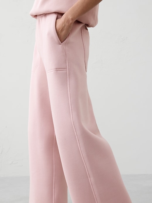 Knit Wide-Leg High-Rise Pant